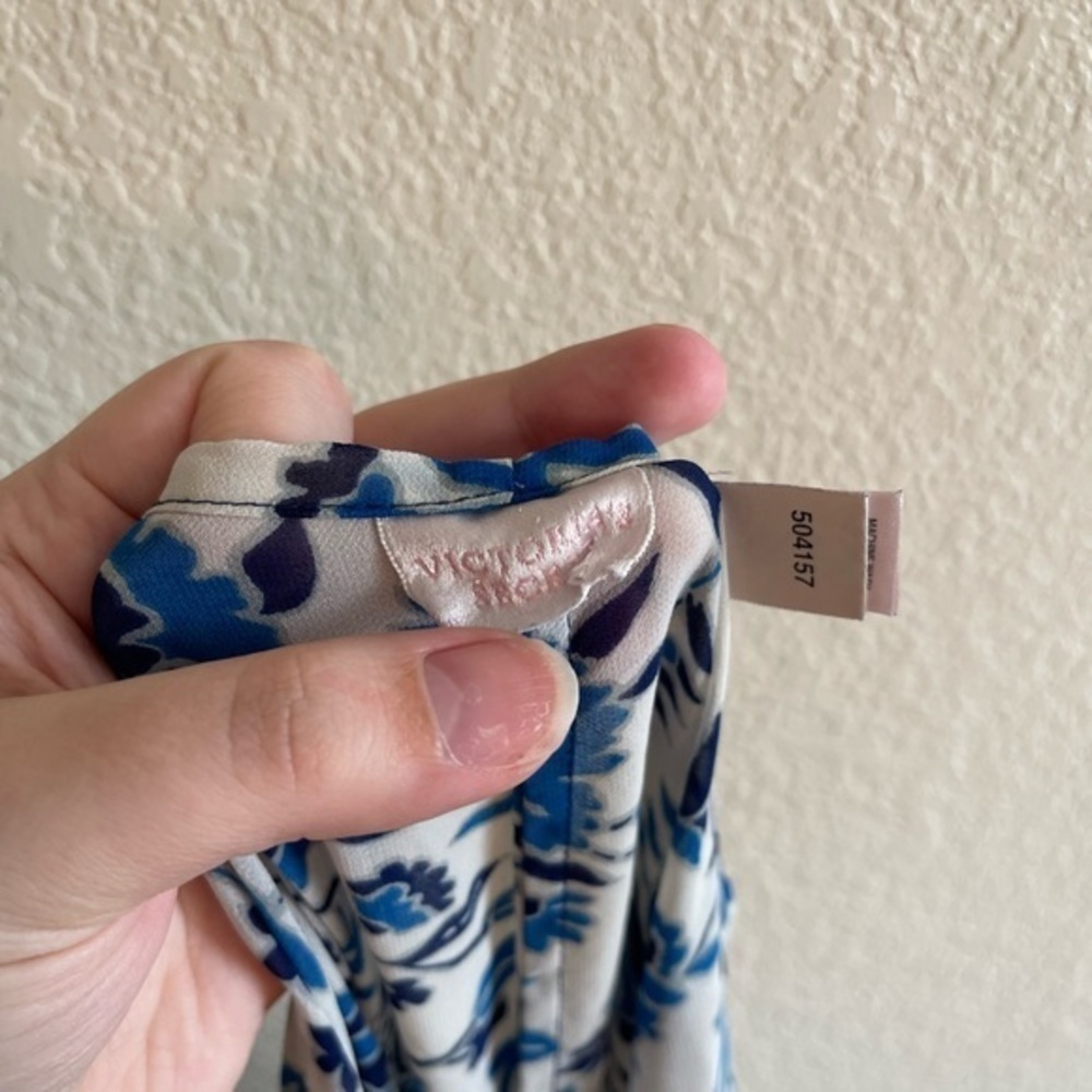 Victoria's Secret Y2K Blue Sheer Knot Front Floral Pants Women's Size Medium - Picture 8 of 11